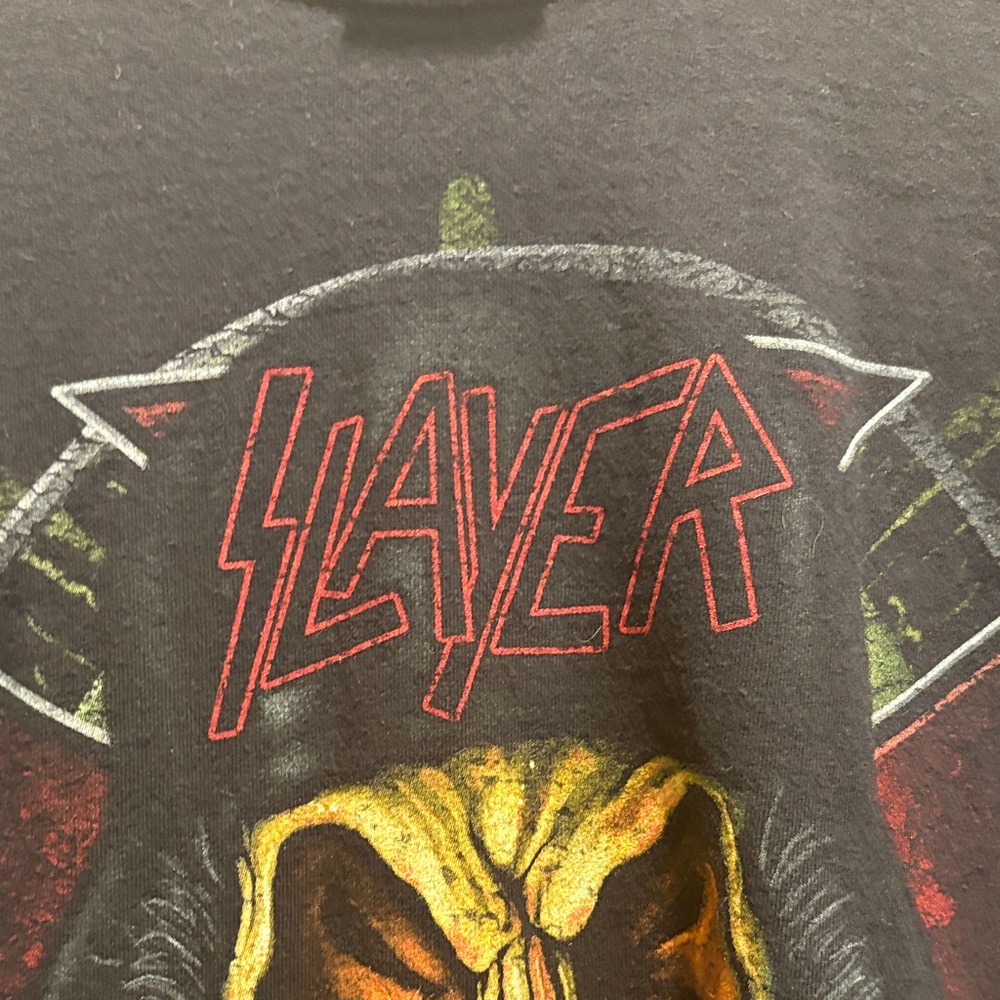 2005 Slayer Black Graphic Skull Tee - Men - Picture 2 of 5